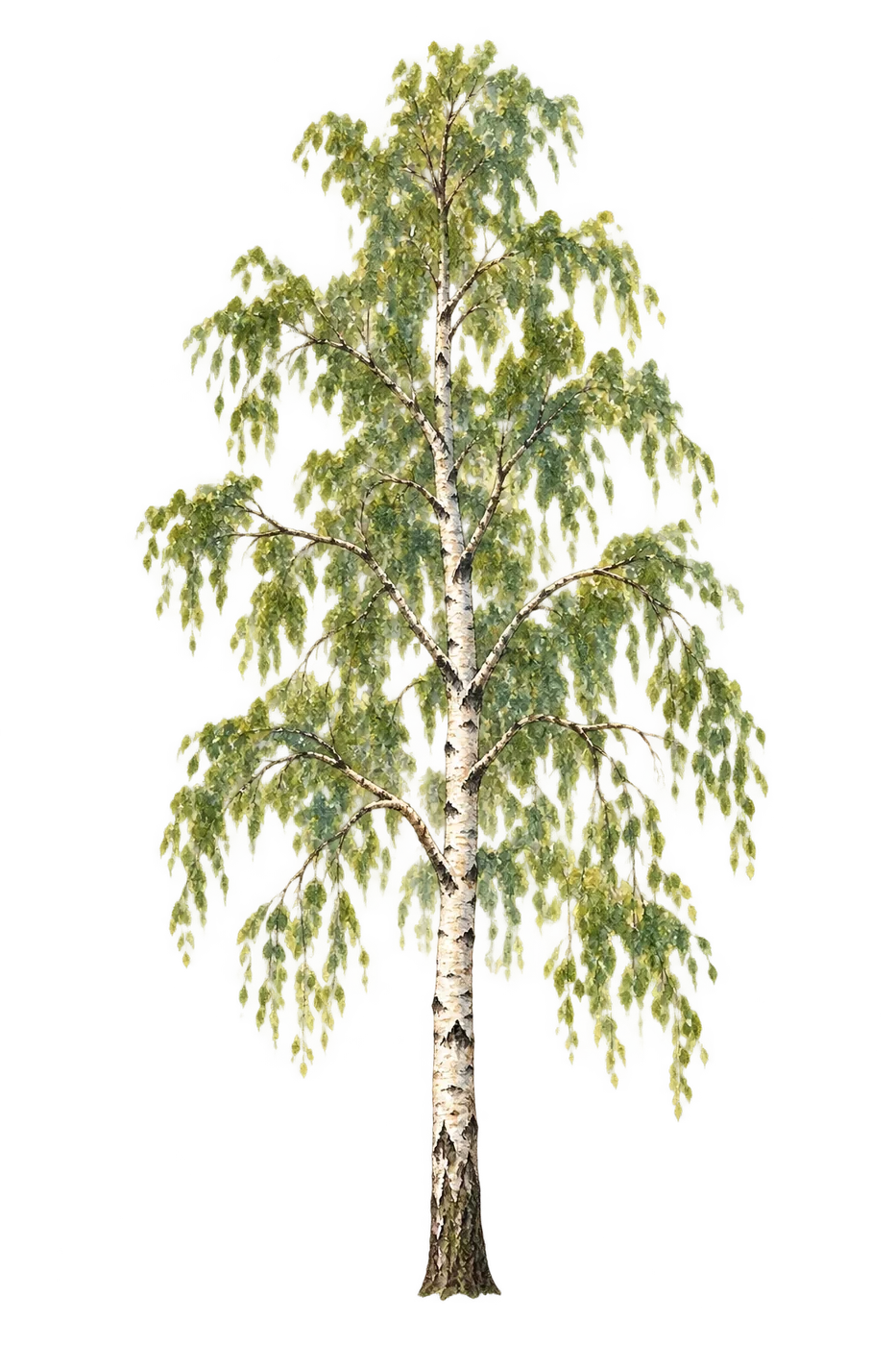 Betula pendula, port de l’arbre dans le Guide MycoRadar.