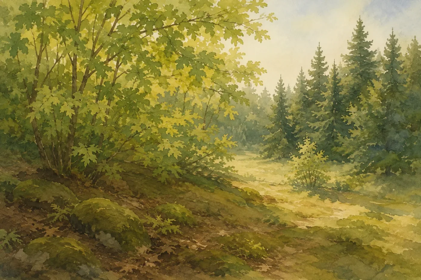 Lisière de forêt mixte