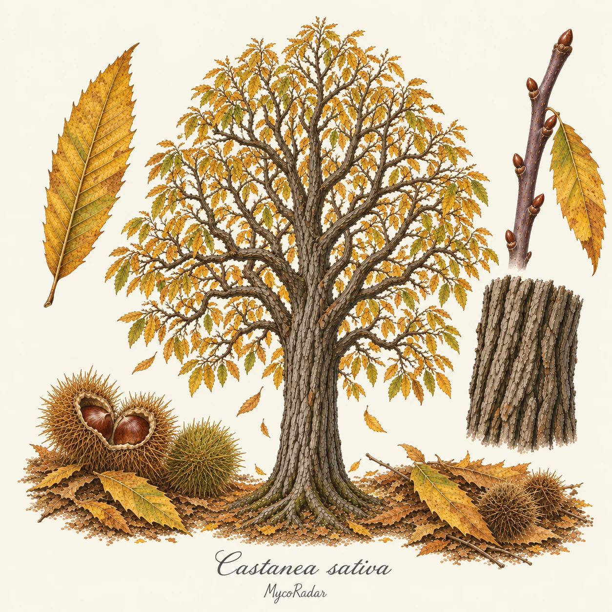 Châtaignier, Automne